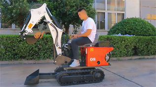 KV08小型挖掘機推雪鏟操作視頻