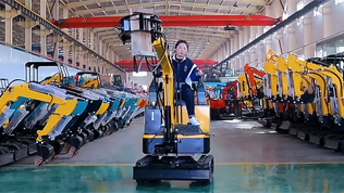 小型挖掘機旋轉抓木器視頻